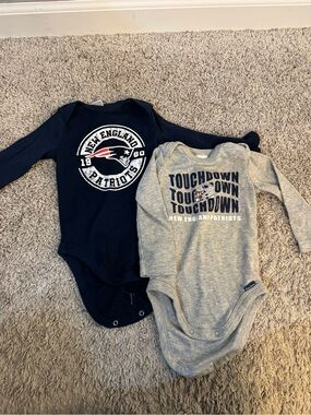 Baby One-Piece Bodysuit - Navy & Gray